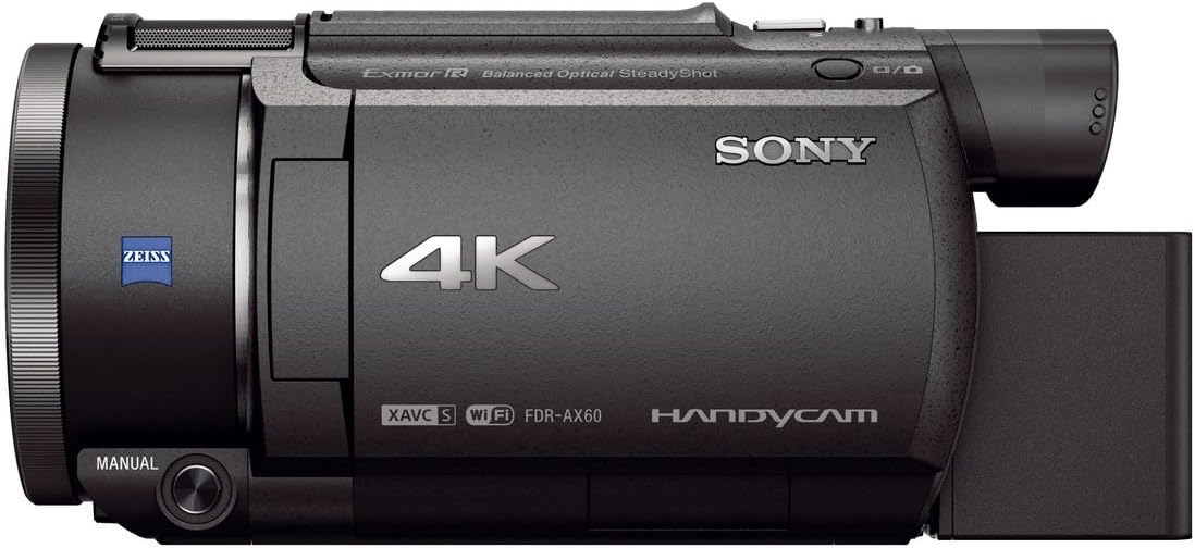 일본 소니 캠코더 FDR AX60 4K 64GB 비디오 카메라 20x 옵티컬